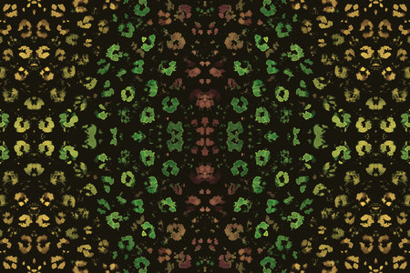 Watercolor Leopard Background. Graphic Panther Texture. Seamless African Fur. Camouflage Textile...