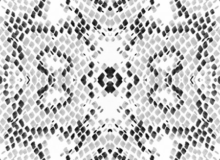 Seamless Watercolor Snakeskin. Cobra Leather Wild Surface. Grunge Aquarelle Snake. Jungle Exotic...