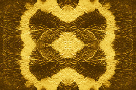 Metallic Watercolor Seamless Texture. Abstract Metal Illustration. Yellow Luxury Shine Ethnic...