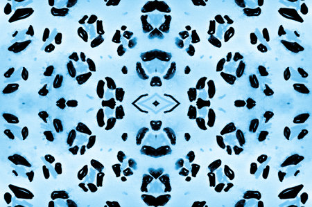 Seamless Brush Animal Print. Blue Color. Handmade Aquarelle Alligator. Graphic Zebra Texture. Brush...