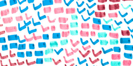 Predator Pattern. Pink, Blue and White. Cobra Leather Wild Surface. Handdrawn Artistic Snake Texture. Rugged Exotic Background. Watercolor Predator Pattern.の写真素材