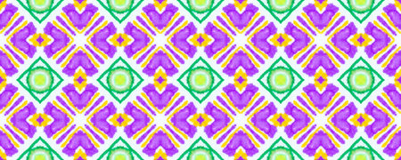 Azulejo Ornament. Vintage Traditional Illustration. Tie Dye Folk Ornamental Textile Print Design....