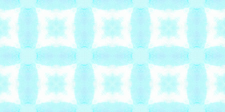 Seamles Watercolor Tie Dye Pattern. Blue Snow Ornament. Artistic Aquarelle Paper. Ethnic Abstract...