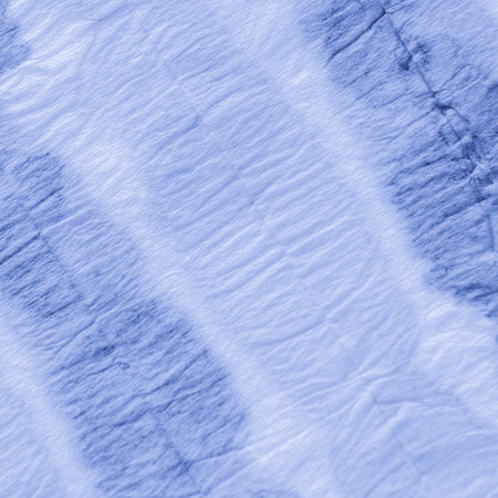 Indigo Striped Dye Print. Clouds Ethnic Ornamental Design. Sea Artistic Paint Spots. Sea Geometric Ethnic Design. Seaside Paintbrush Spots. Indigo Shibori Fabric.の写真素材