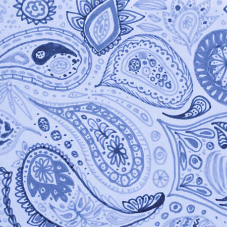 Maritime Ethnic Flower Design. Indigo Indian Background. Bohemian Textile. Ocean Malaysia Batik. Seaside Floral Embroidery. Indigo Persian Patchwork. Navy Exotic Batik Print.の写真素材