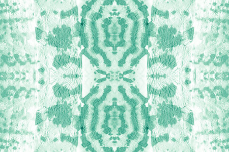 Watercolor Blots. Green or Neo Mint Color. Rough Abstract Watercolour Space. Artistic Crumpled...