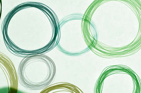 White Circles Wallpaper. Decorative Radial Textile. Light Happy Confetti. Abstract Fabric Design. Circles Background. Simple Children Confetti. Green Scribble Circles Wallpaper.の写真素材