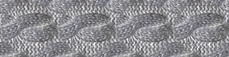 Grey Threads Texture. Organic Wool Design. Knitwear Winter Background. Structure Scandinavian Cloth....