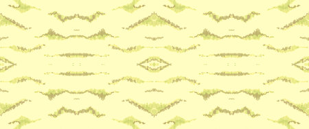 Wave Abstract Exotic Pattern. Psychedelic Ethnic Background. Yellow Fashion Exotic Pattern. Wave...