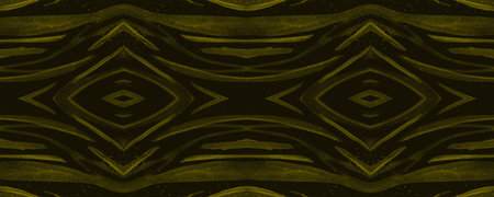 Seamless Safari Ornament. Abstract African Texture. Black Zebra Fur Pattern. Watercolour Stripes....