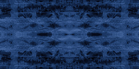 Japanese Shibori. Marine Indigo Pattern. Brush Drawn Wallpaper. Abstract Art Ornament. Batik Indigo....