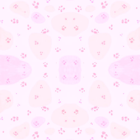 Pink Leopard Pattern. Japanese Cheetah Skin Repeat. Seamless Watercolor Spotted Safari Ornament. Pink Material Design. Gentle Leopard Texture. Ocelot Skin Imitation. Delicate Leopard Border.の写真素材
