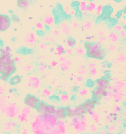Pastel Spiral Tie-dye. Hippie Swirl Texture. Artistic Fabric. Watercolor Water Background. Tie Die Art Kaleidoscope. Circle Cool Dress. Color Pattern. Batik Style. Circular Spiral Tie-dye.の写真素材