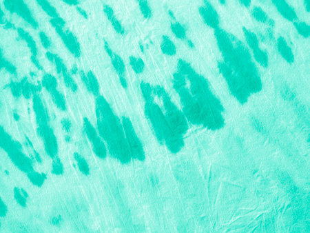 Neo Mint Tie Dye Pattern. Traditional Ethnic Ornament. White Ink Hand Drawing. Striped Tie Dye....