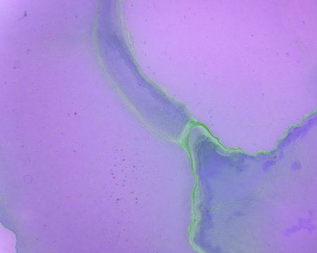 Ethereal Water Texture. Liquid Ink Wave Background. Lilac Creative Stains Canvas. Contemporary Flow...