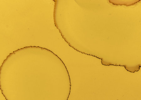 Black and Yellow Abstract Marble Pattern. Color Flow Background. Watercolor Liquid Design. Artistic...