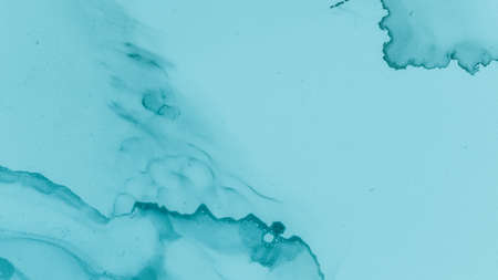 Contemporary Paint Wallpaper. Ink Stains Pattern. Pastel Flow Design. Blue Sea Fashion Abstraction. Contemporary Color Wallpaper. Green Pastel Fluid Liquid. Blue Sea Gradient Abstraction.の写真素材