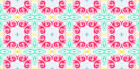 Aztec Brush Watercolor Design. Multi Colorful Rapport. Tie-Dye Carpet. Abstract Geometric African...