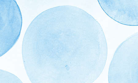 Blue Scribble Textile. Watercolour Circular Wallpaper. Cool Aquarelle Confetti. Modern Winter Card. White Circle Pattern. Graphic Winter Card. White Scribble Circle Pattern.の写真素材