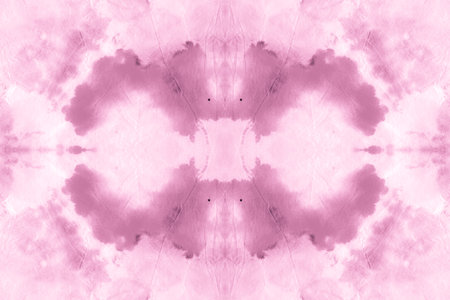 Pink Seamless Batik Shibori Texture. Watercolor Motif Pattern. Hand Drawn Paint Stain. Acrylic Craft...