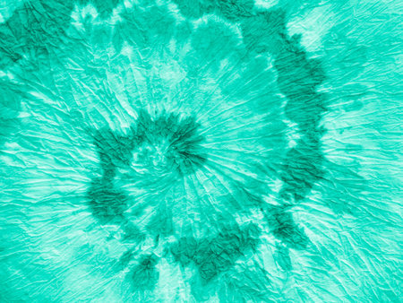 Fresh Tie Dye Swirl. Vintage Roll Effect. White Abstract Colored Poster. Brushed Surface. Aquamarine...