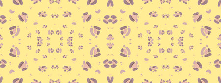 Seamless Leopard Imitation. Brown Camouflage Spots. Watercolor Jaguar Pattern. Retro Fabric Design...