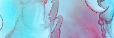 Pigment Abstract Art. Underwater Background. Marin Alcohol Inks Pattern. Contemporary Flow Paint....