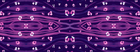 Ethnic Textile Design. Geometric Animal Wave Lines. Tiger Fur Ornament. Fashion African Banner. Seamless Ethnic Fabric Design. Geometric Exotic Wave Stripes. Pink Ethnic Print Design.の写真素材