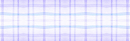 Purple Flannel Checks. Watercolor Stripes Border. Classic Gingham Background. Seamless Flannel...