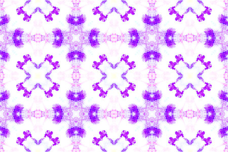 Water Colour Motif. Tie-Dye Boho Abstract Floor. Colorful and White Color. Aquarelle Painted Mosaic...