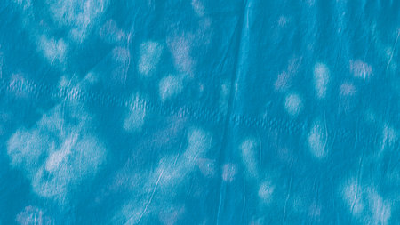 Blue Teal Ikad Chevron. Tie and Dye Shibori. Abstract Watercolour Stains. Ink Grunge Paper. Ikat...
