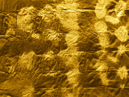 Watercolor Gold Paper. Abstract Metallic Mud Rough Wall. Antique Watercolour Painted Craft Soaked Paper. Yellow Luxury Shine Alloy Surface. Gold Paper Texture.の写真素材