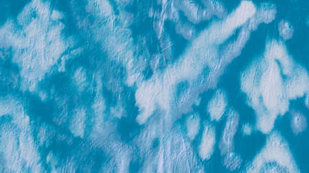 Blue Teal Ikat Pattern. Tie Dye Batik Style. Abstract Water Color. Dirty Art Print. Ikat Design. Tie-Dye Background. Paint Watercolor Stains. Blue Teal Ink Drawing Art.の写真素材