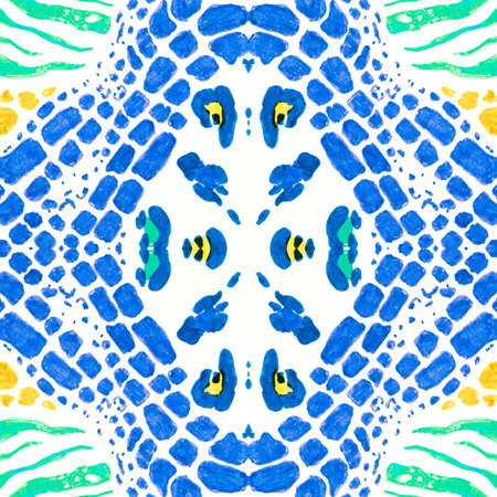 Animal Wildlife Seamless Pattern. Luxury Exotic Zoo Wallpaper. Artistic Handdrawn Wild Cobra....