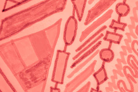 Autumn Ethnic-Art Pattern. Navajo Background. Trendy Hippie Style. American Motifs. Ethnic Pattern. Orange Mexico Embroidery. Jacquard Wallpaper. Ethnic Pattern Bright.の写真素材