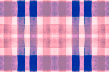 Watercolor Scotland Fabric. Red Stripe Texture. Seamless Graphic Shirt Print. Checkered Background....