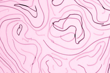 Contemporary Art. Yellow Grunge Texture. Halloween Hand Draw Scrawl. Wave Ink Stroke. November Doodle Scribble. Grunge Texture. Random Chaos. Happy Graphic Ink Wall.の写真素材