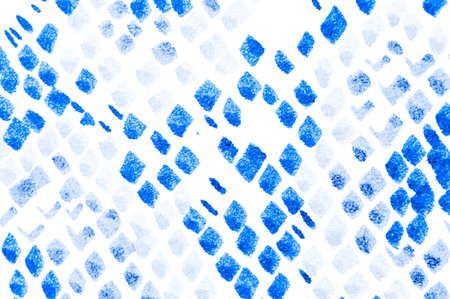 Snake Texture. Blue Color. Cobra or Phyton Wild Surface. Artistic Painted Fabric Ornament. Safari...