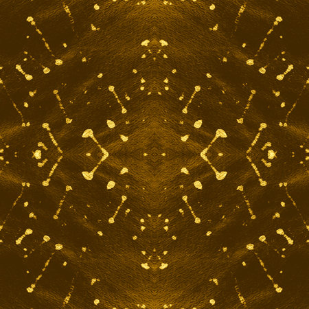 Dots Hand Drawn. Seamless Gold Grunge Elements. Dirty Painted Blotch. Rustic Raster Blots. Dots...