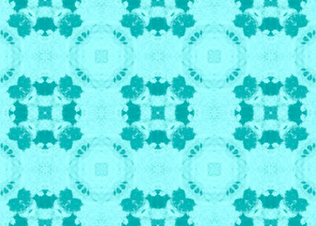 Seamless Tile Ethnic.    Persian and Moroccan Styles. Islamic Blue Tile. Abstract Artistic Ethnic Background. Fashion Rug Design. Watercolor Tile Ethnic.の写真素材