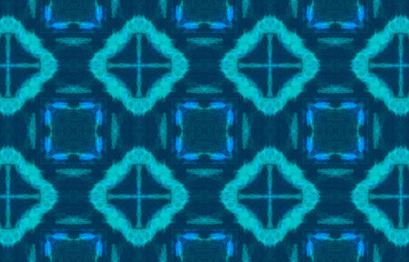 Seamless Ethnic Pattern. Arabic Persian Style. Blue and White Colors. Artistic Abstract Bohemian...