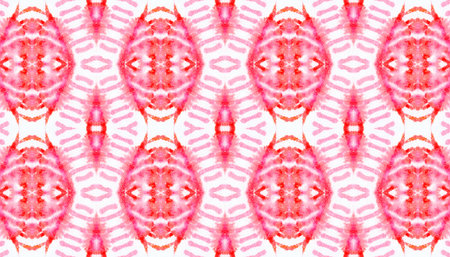 Seamless Pattern Abstract Aztec Design. Geometric Abstract Mexican Ethnic Ornament. Red and Yellow...