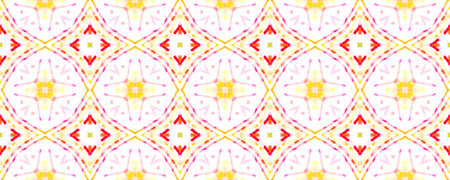 Geometric Rhombic Pattern. Ethnic Ornament. Artistic Painted Ikat Print Design. Geometric Bohemian...