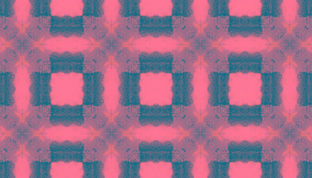 Rectangle Pattern. Vintage Shibori Texture Design. Ornamental Tribal Background. Abstract Geometric...