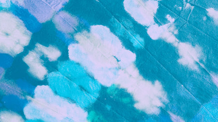 Paint Watercolour Splatter. Blue Minerals Ink on Paper. Wrinkled Craft Surface. Water Background...