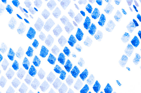 Cobra Pattern. Blue Color. Aligator Leather Wild Print. Grunge Aquarelle Fabric Template. Trendy...