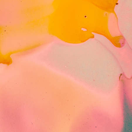 Watercolor Background. Orange Ethereal Pattern. Sophisticated Flow Art. Alcohol Ink Canvas. Watercolor Illustration. Abstract Landscape. Alcohol Ink Card. Colorful Watercolor Background.の写真素材