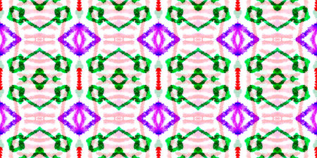 Seamless Ethnic Print. Multi Colorful Repeat. Fashion Ethnic Wallpaper. Textured Abstract Textile...
