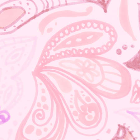 Nude Floral Embroidery. Moroccan Patch. Nude Boho Decoration. Exotic Batik Print. Ethnic Flower Design. Gentle Persian Patchwork. Sweet Exotic Batik Print. Boho Decoration.の写真素材