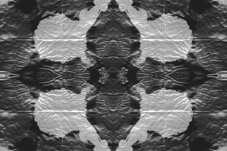 Artistic Paper Texture. Old Vintage Fabric Design. Paint Soaked Craft Paper. Monochrome White and...